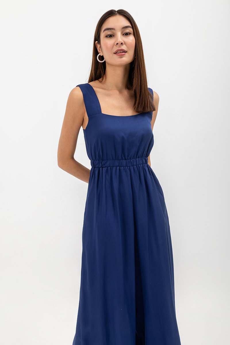 TYRA TENCEL ELASTIC WAISTBAND JUMPSUIT 