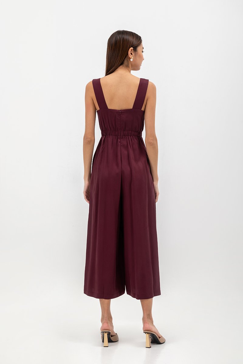 TYRA TENCEL ELASTIC WAISTBAND JUMPSUIT 