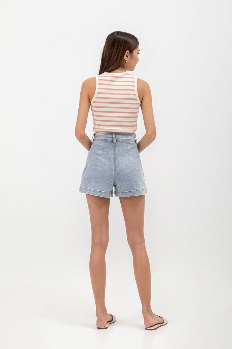 OLIVER PATCH POCKET DENIM SHORTS