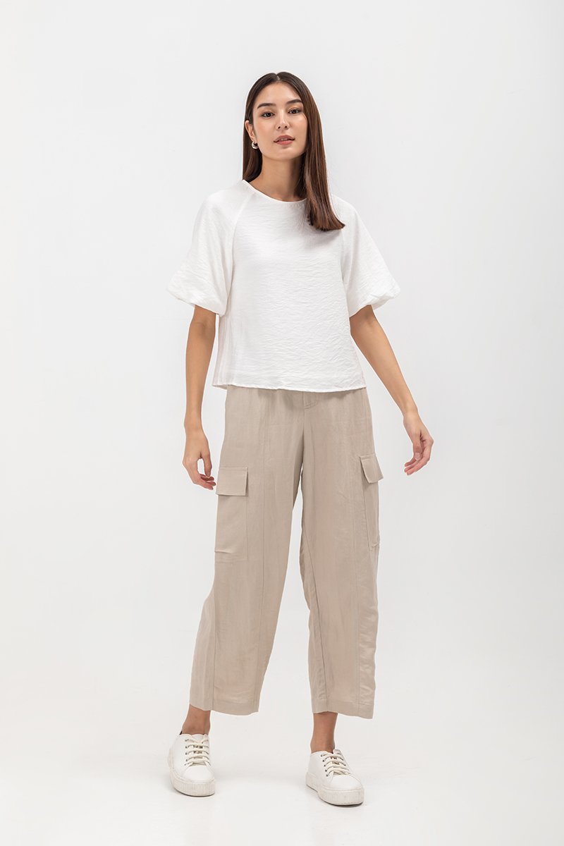 ILA RAGLAN PUFF SLEEVE TOP
