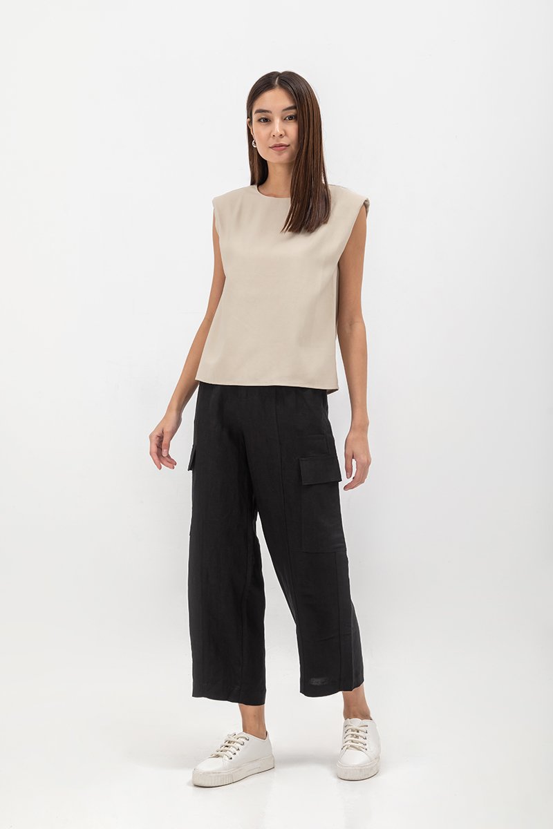 MARCIE SHOULDER PADDED TOP