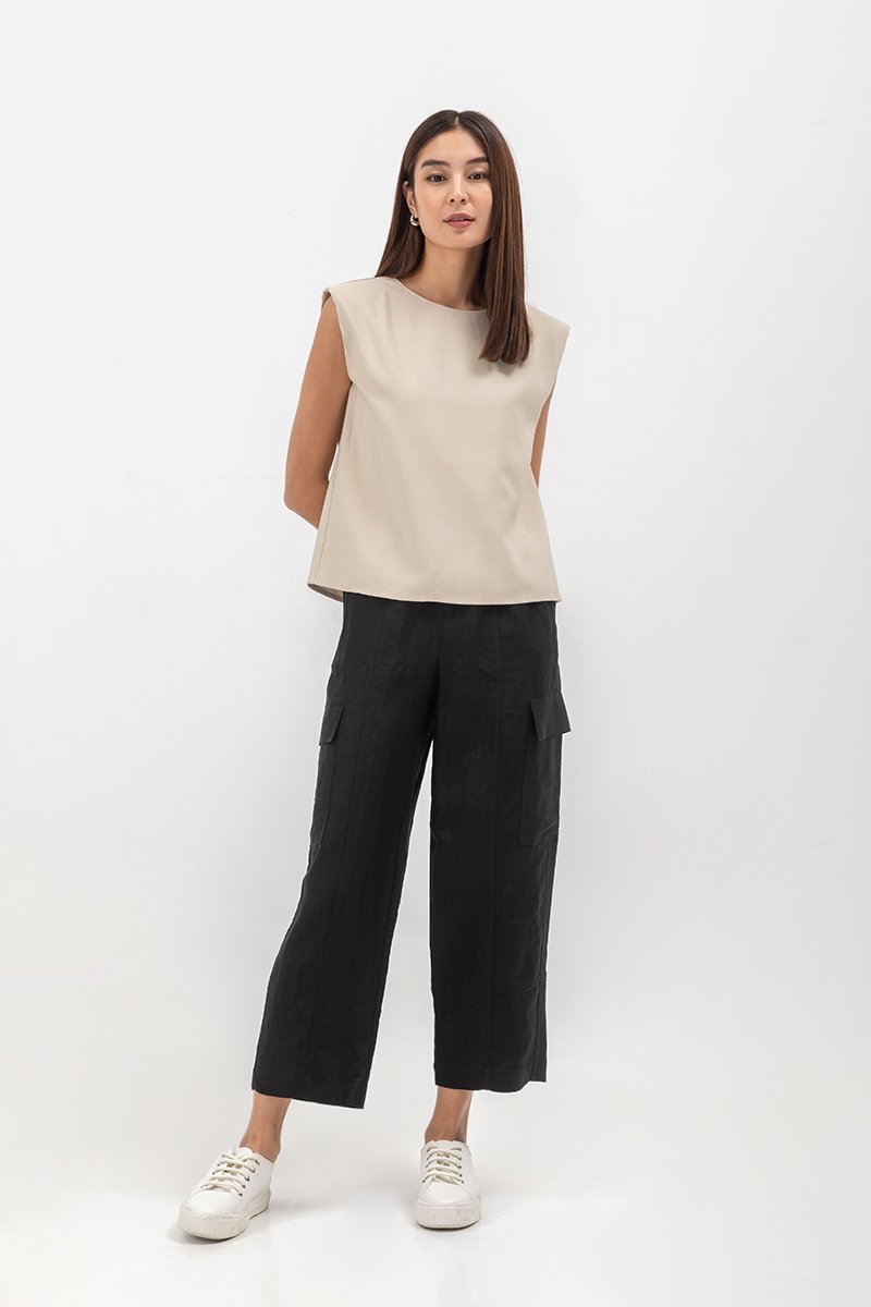 MARCIE SHOULDER PADDED TOP