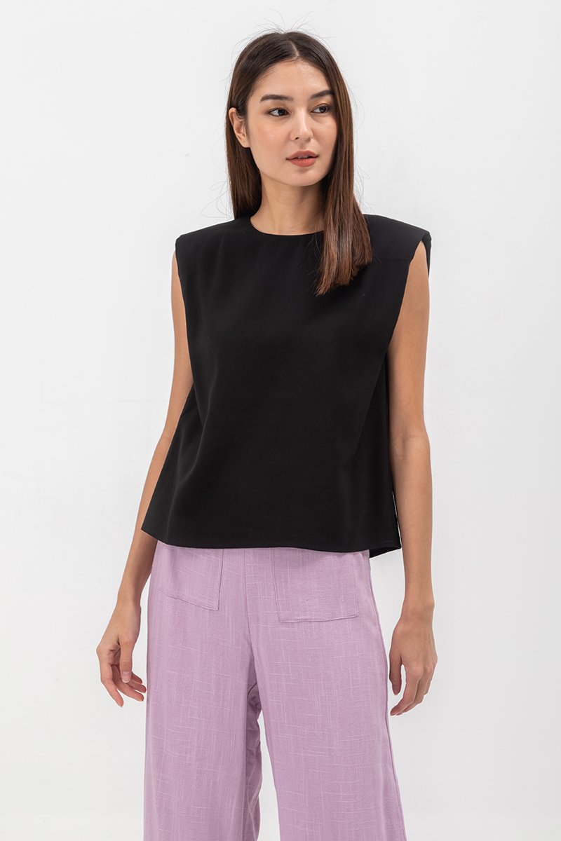 MARCIE SHOULDER PADDED TOP