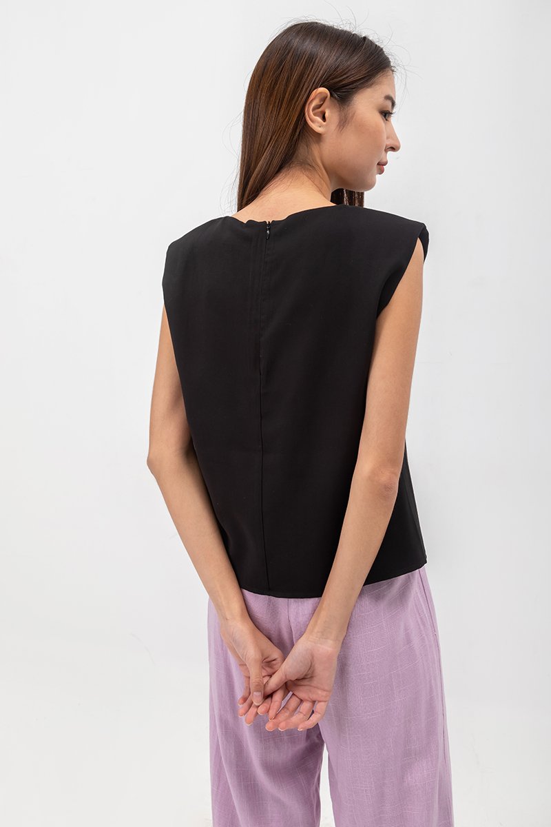 MARCIE SHOULDER PADDED TOP