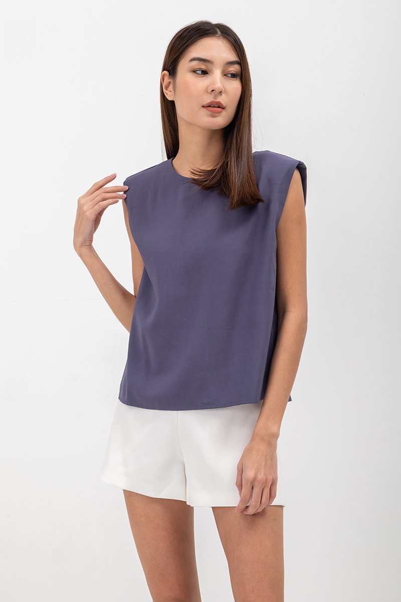 MARCIE SHOULDER PADDED TOP