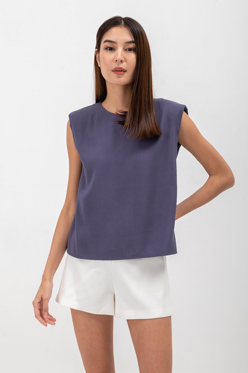 MARCIE SHOULDER PADDED TOP