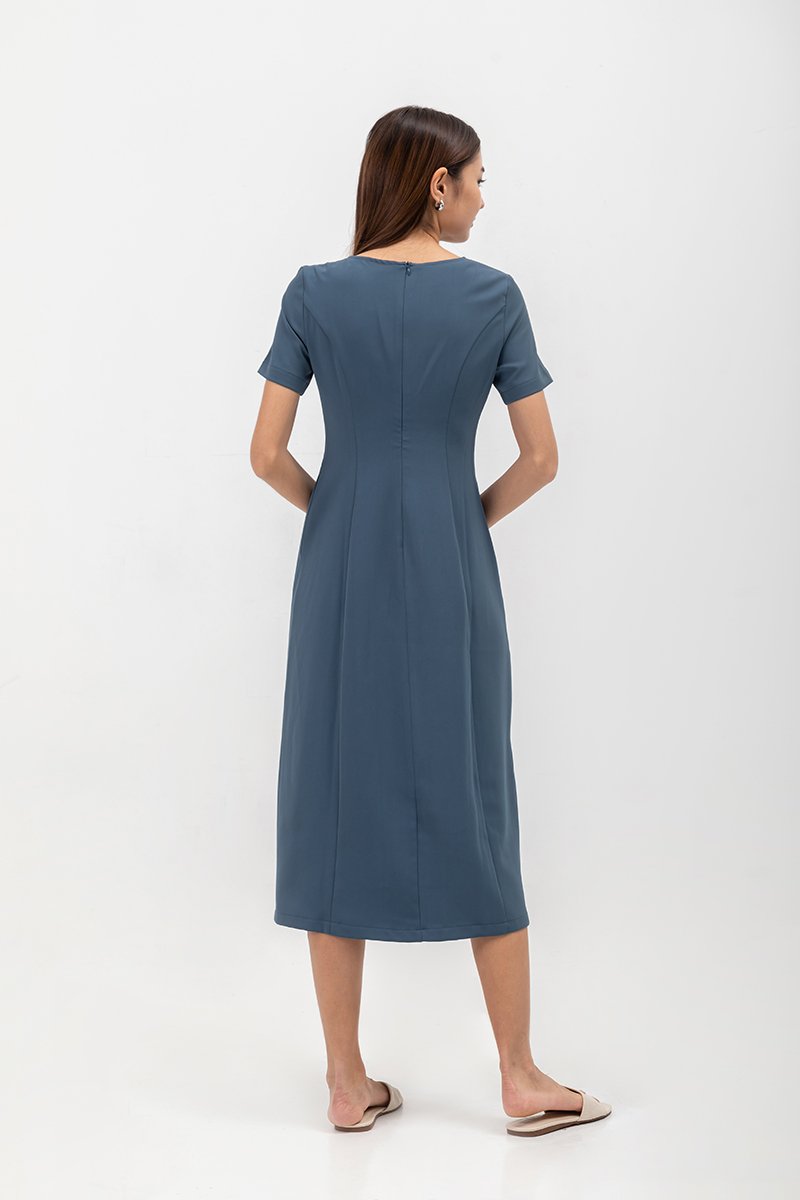 ALORA PANELLED MIDI DRESS