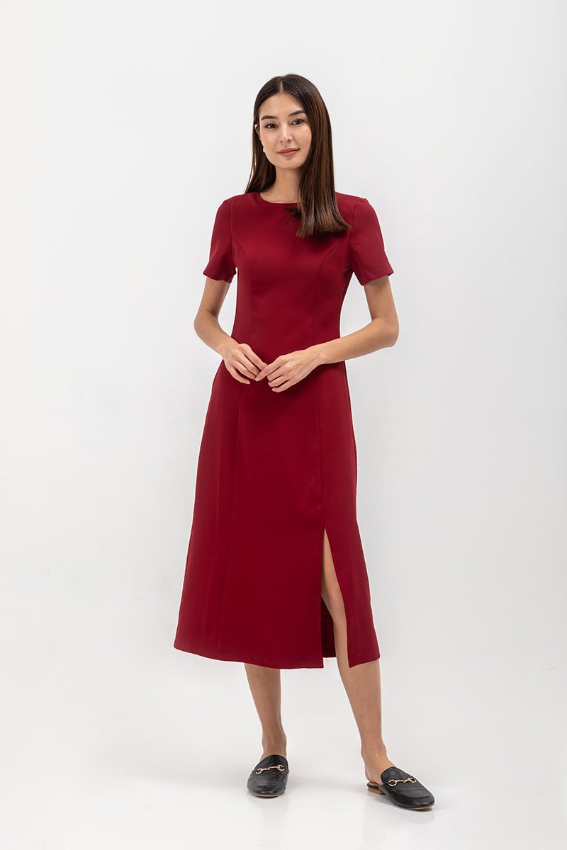 ALORA PANELLED MIDI DRESS