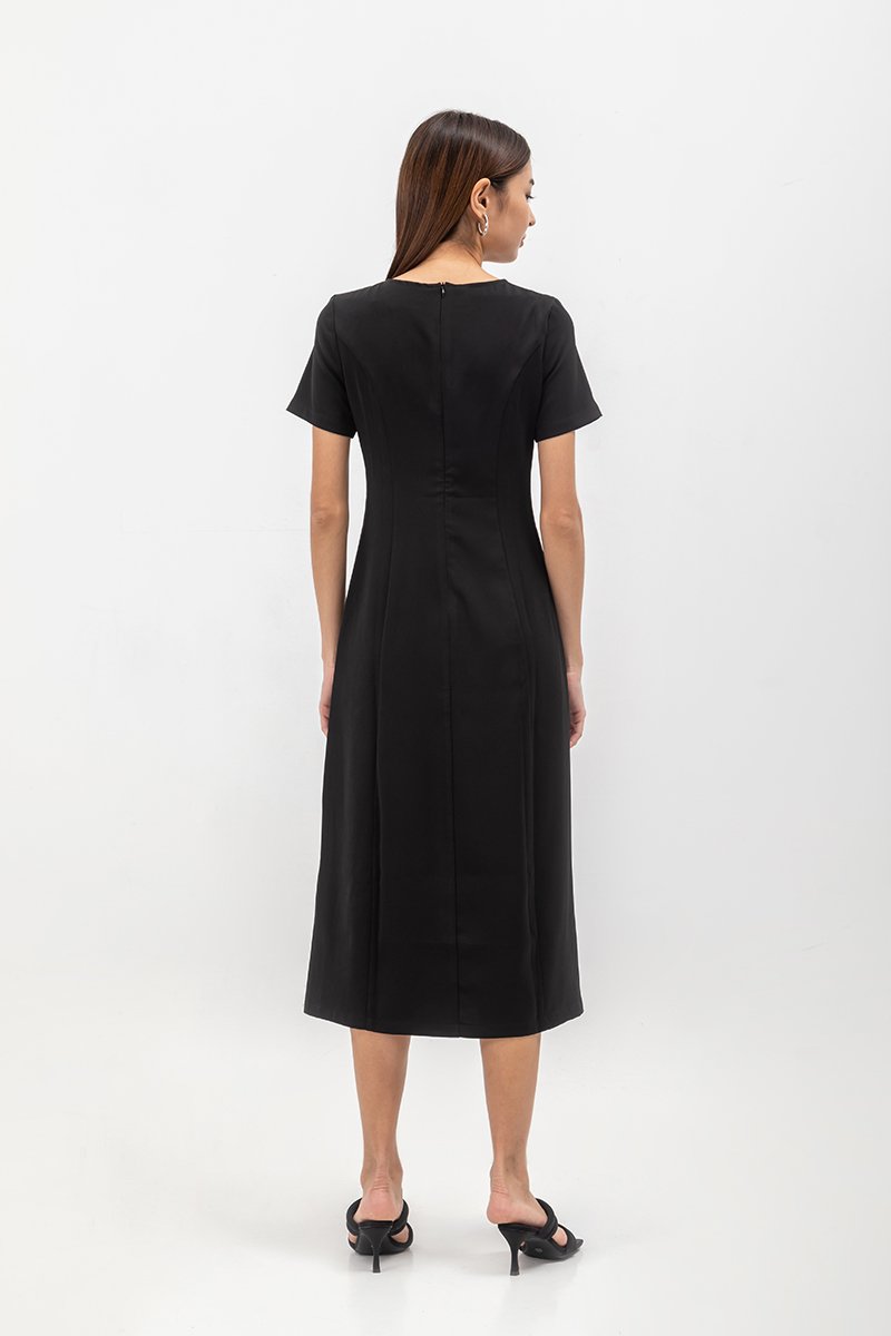 ALORA PANELLED MIDI DRESS