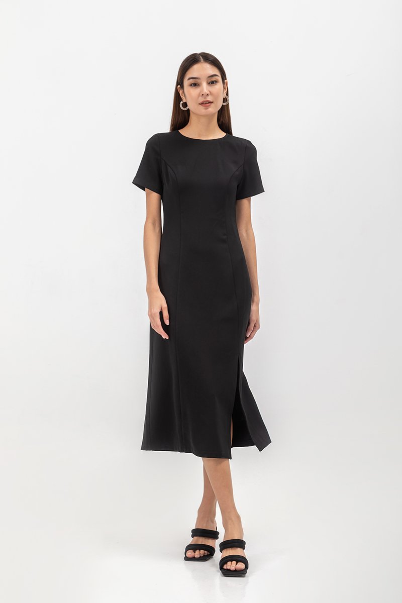 ALORA PANELLED MIDI DRESS