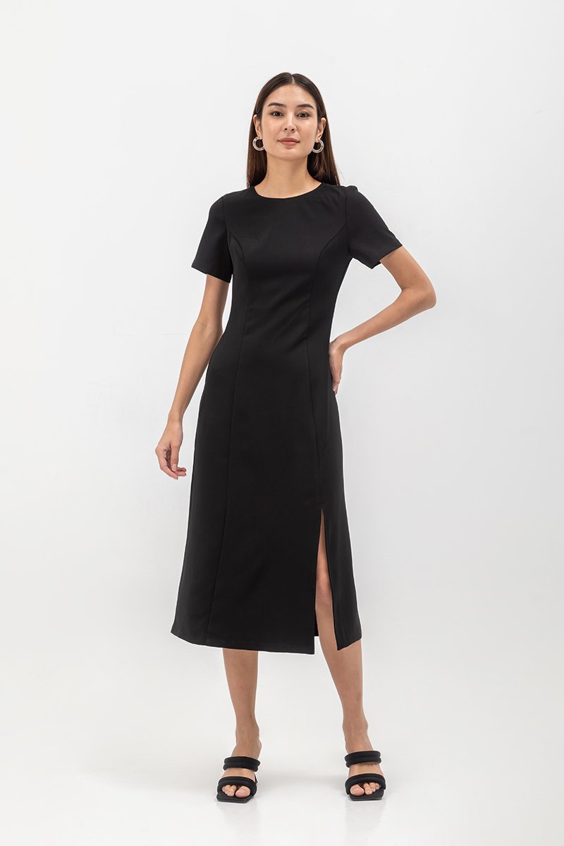 ALORA PANELLED MIDI DRESS