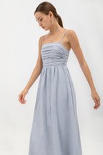 KIEVA PLEATED CHEST CAMISOLE MAXI DRESS
