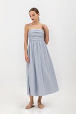 KIEVA PLEATED CHEST CAMISOLE MAXI DRESS