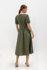 MAYBEL FIT AND FLARE MIDI DRESS MAYBEL FIT AND FLARE MIDI DRESS