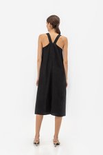 IDRA V BACK MIDI LINEN DRESS IDRA V BACK MIDI LINEN DRESS