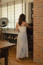 LIESA PRINTED GATHERED FLARE MIDI LINEN SKIRT LIESA PRINTED GATHERED FLARE MIDI LINEN SKIRT