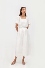 RAYNE FLARE MIDI LINEN SKIRT RAYNE FLARE MIDI LINEN SKIRT