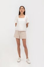 KANDY FLUTTER SLEEVE LINEN TOP KANDY FLUTTER SLEEVE LINEN TOP