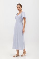 DAMITA FLUTTER SLEEVE COTTON MIDI DRESS