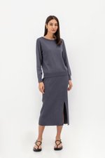 PAULINE KNIT SKIRT W SLIT