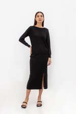 PAULINE KNIT SKIRT W SLIT