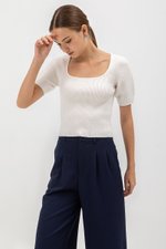 LUCRETIA PUFF SLEEVE KNIT TOP LUCRETIA PUFF SLEEVE KNIT TOP
