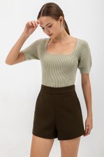 LUCRETIA PUFF SLEEVE KNIT TOP LUCRETIA PUFF SLEEVE KNIT TOP