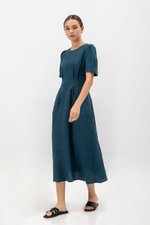 BENEDETTA PLEATED WAIST MIDI DRESS