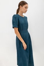 BENEDETTA PLEATED WAIST MIDI DRESS