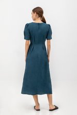 BENEDETTA PLEATED WAIST MIDI DRESS
