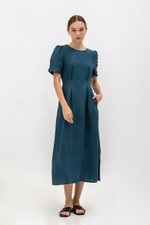 BENEDETTA PLEATED WAIST MIDI DRESS