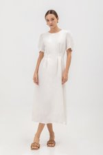 BENEDETTA PLEATED WAIST MIDI DRESS