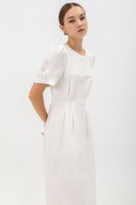 BENEDETTA PLEATED WAIST MIDI DRESS