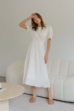 BENEDETTA PLEATED WAIST MIDI DRESS