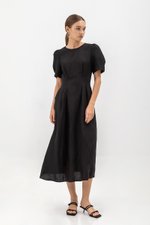 BENEDETTA PLEATED WAIST MIDI DRESS