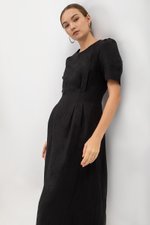 BENEDETTA PLEATED WAIST MIDI DRESS