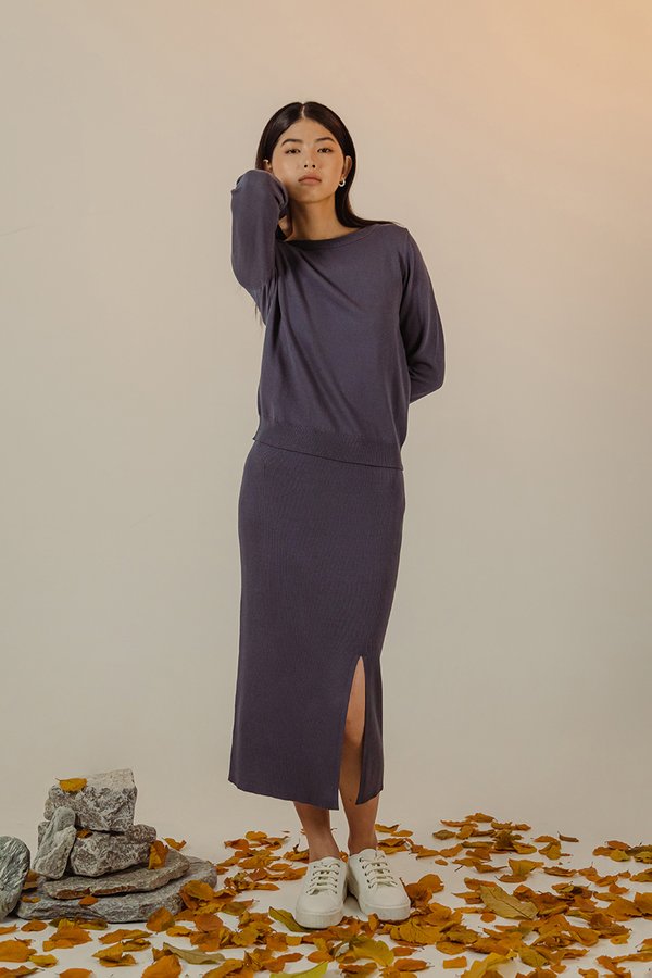 PAULINE KNIT SKIRT W SLIT