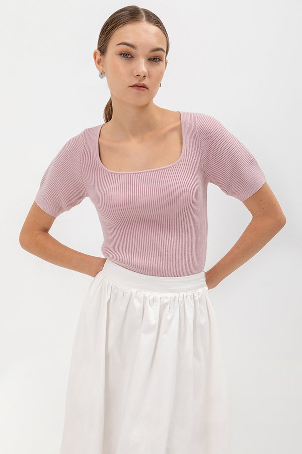 LUCRETIA PUFF SLEEVE KNIT TOP