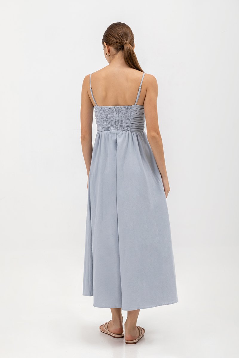 KIEVA PLEATED CHEST CAMISOLE MAXI DRESS