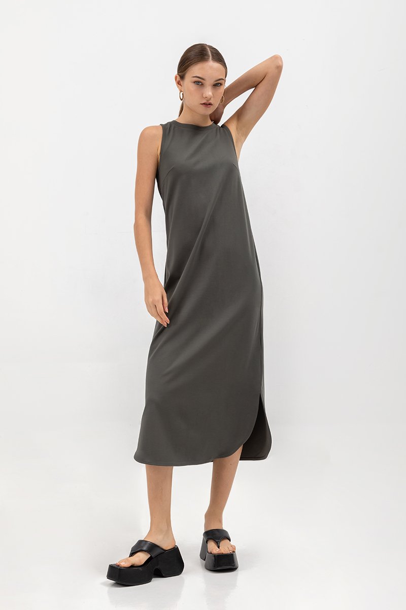 AIMEE COLUMN MIDI DRESS