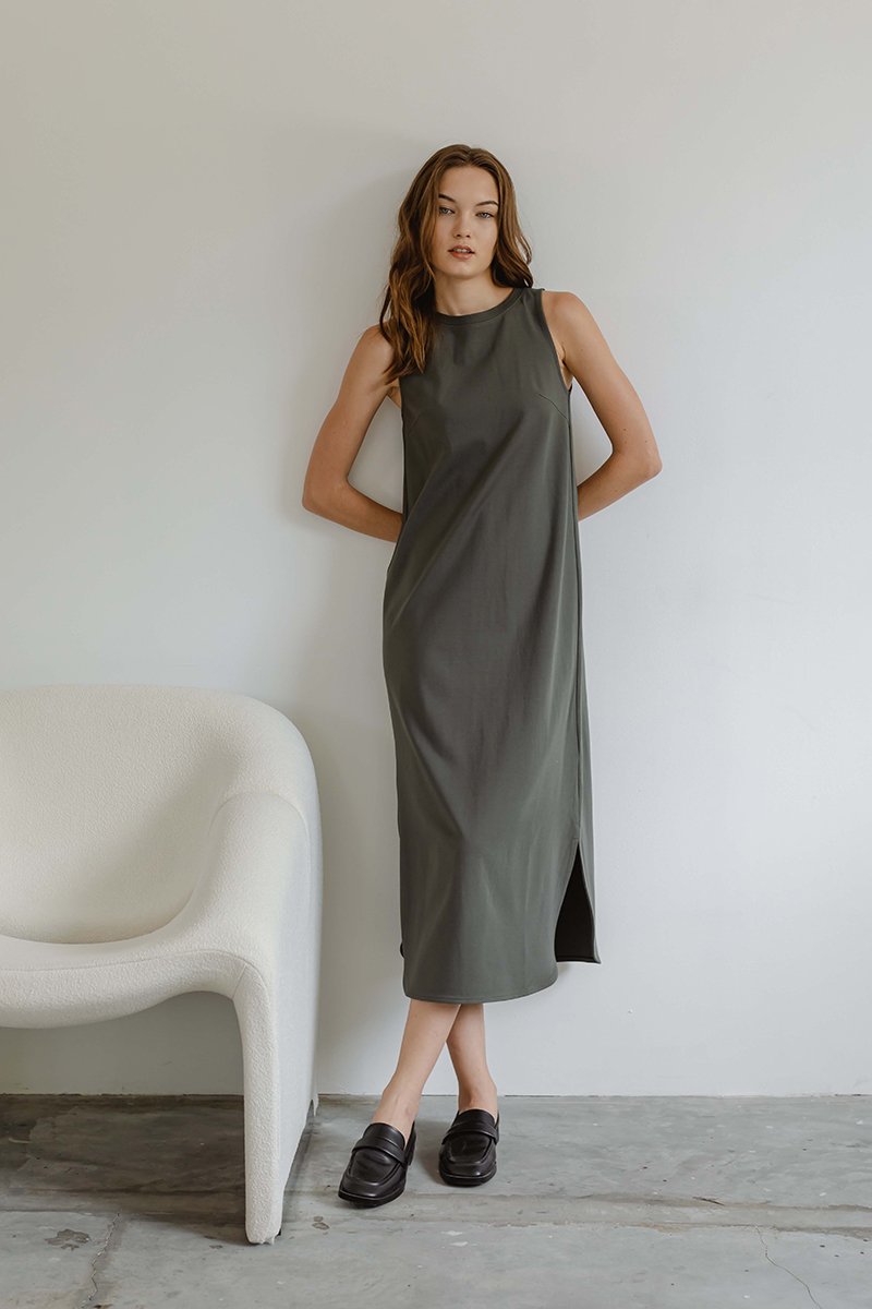 AIMEE COLUMN MIDI DRESS
