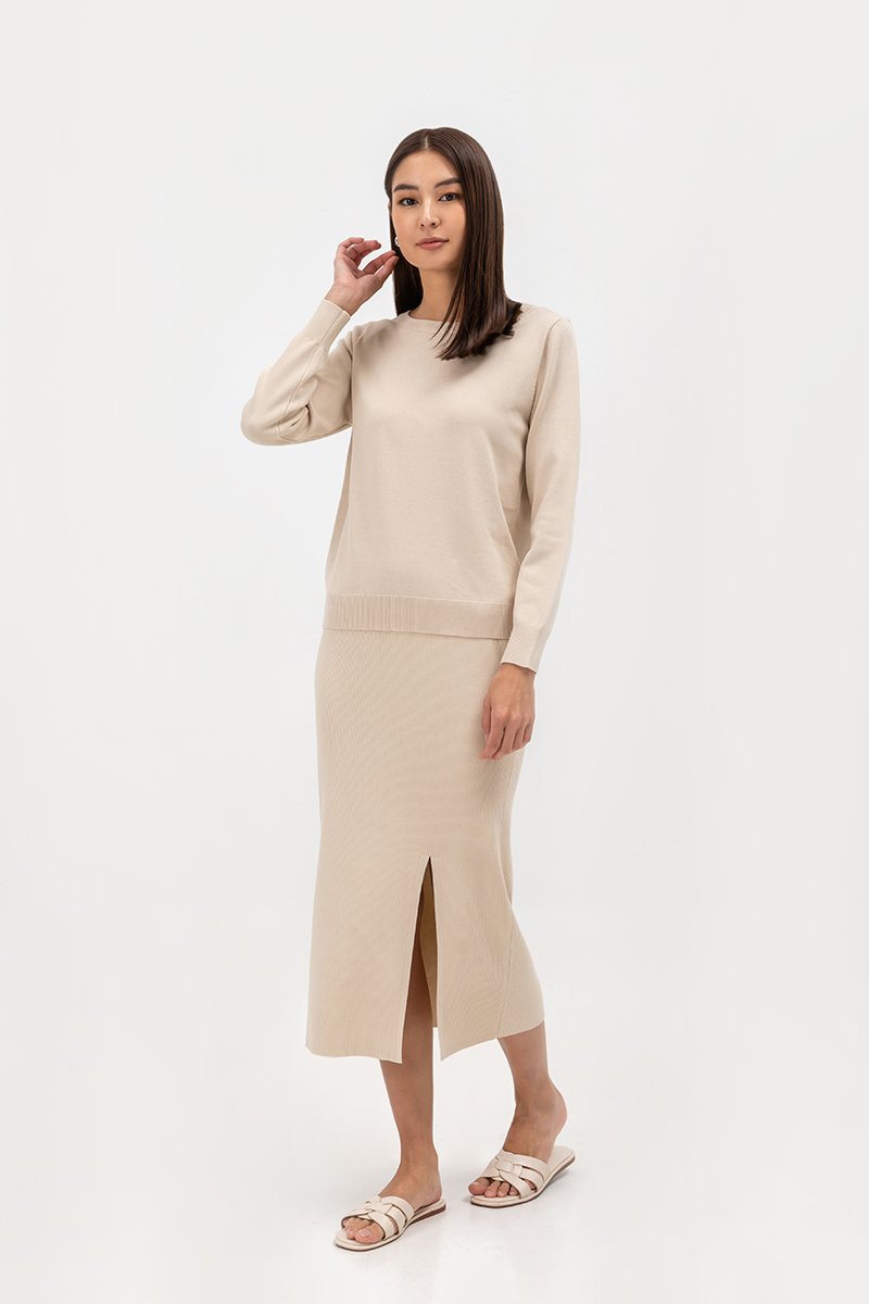 PAULINE KNIT SKIRT W SLIT