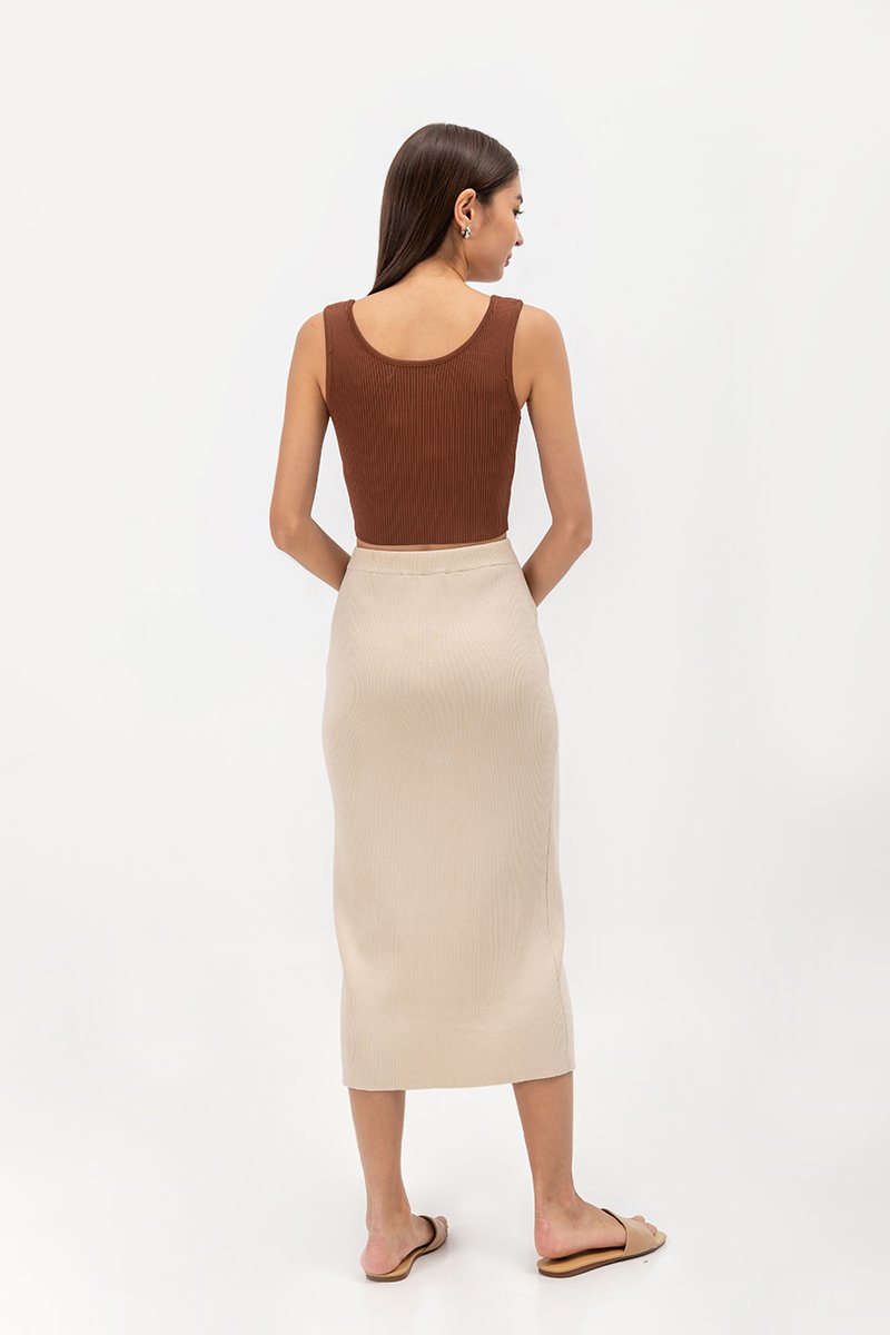 PAULINE KNIT SKIRT W SLIT