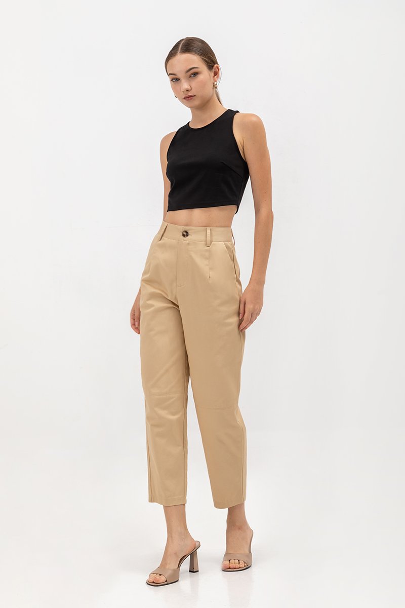 KHALEESI TAPERED COTTON PANTS