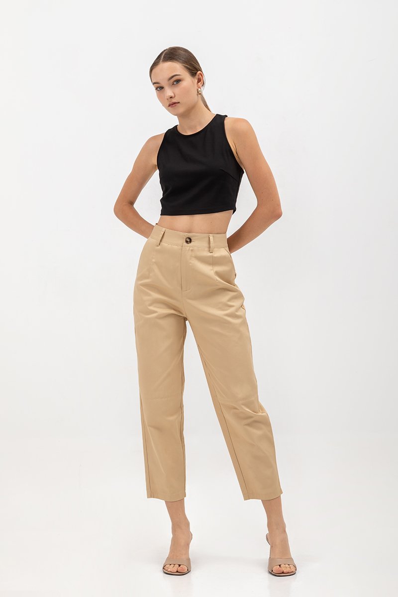 KHALEESI TAPERED COTTON PANTS
