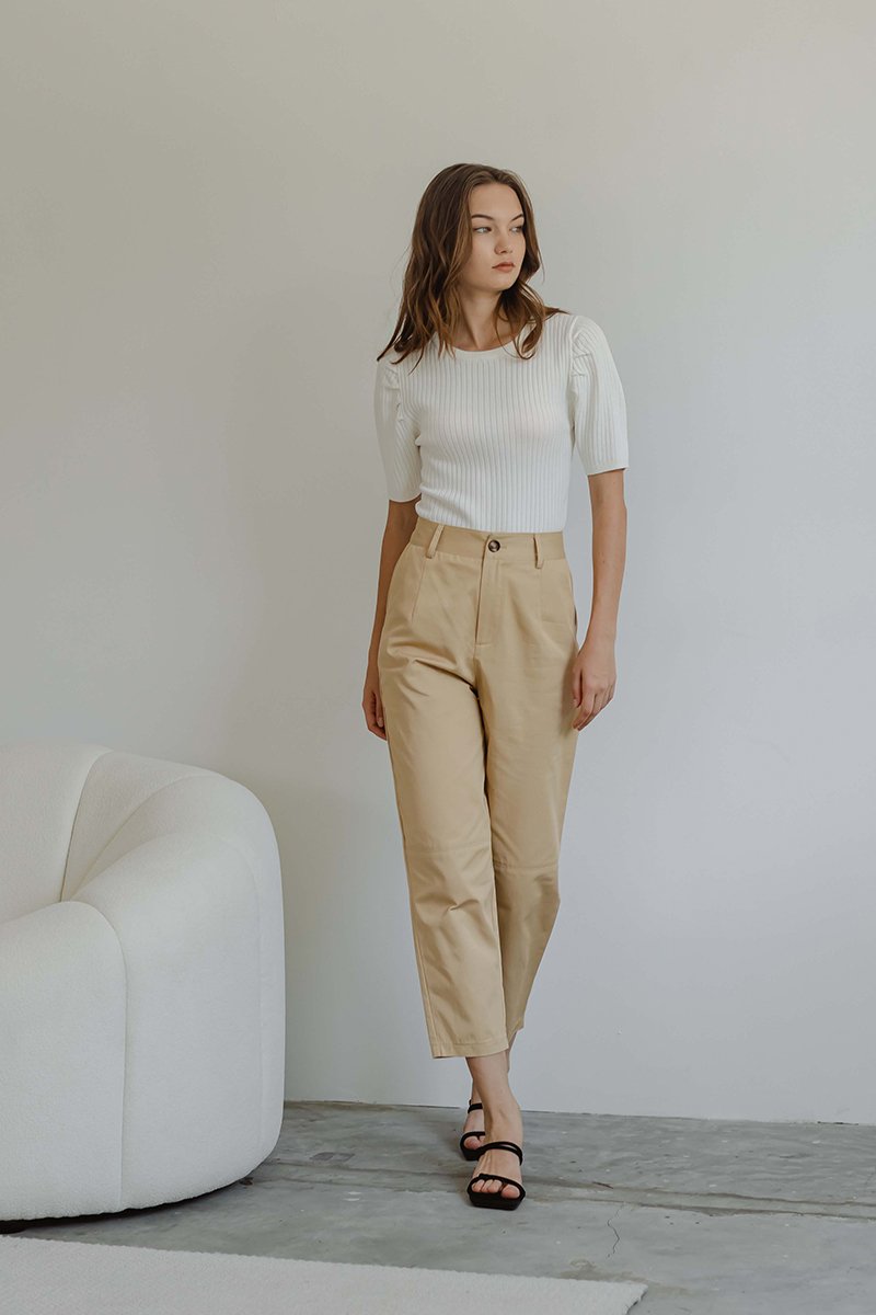 KHALEESI TAPERED COTTON PANTS
