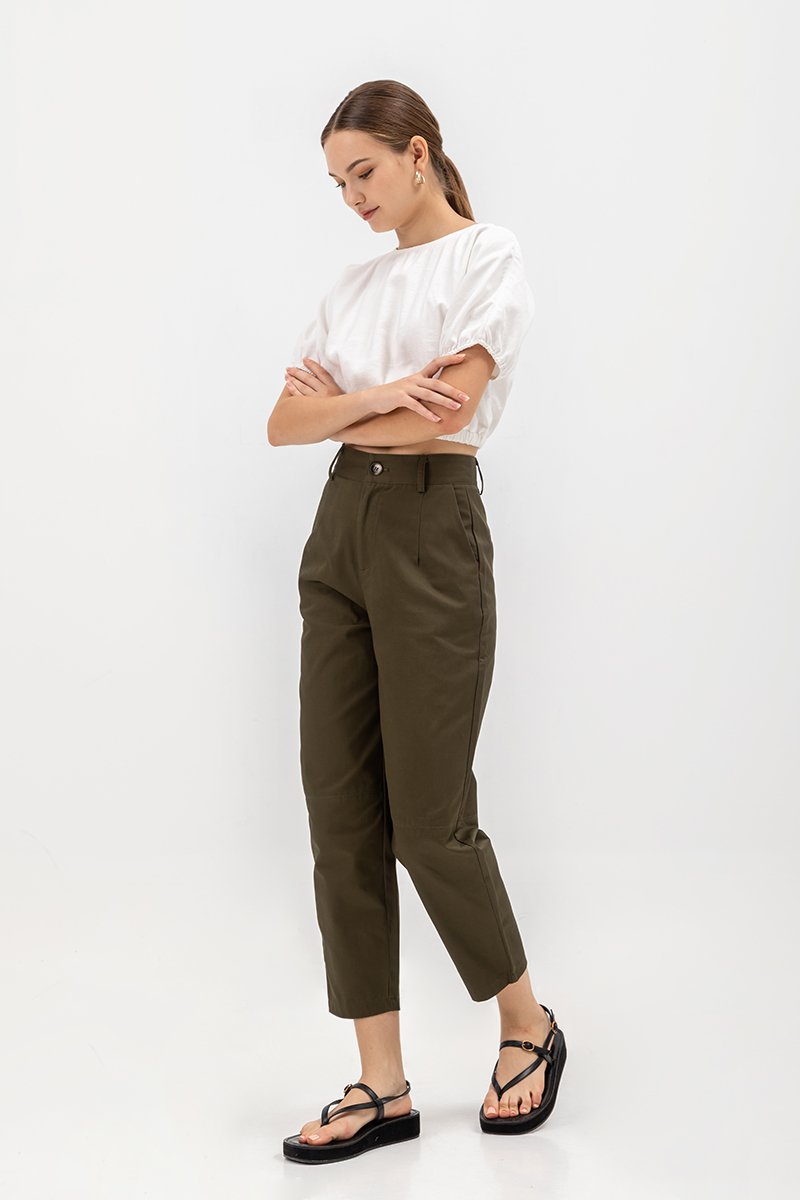 KHALEESI TAPERED COTTON PANTS
