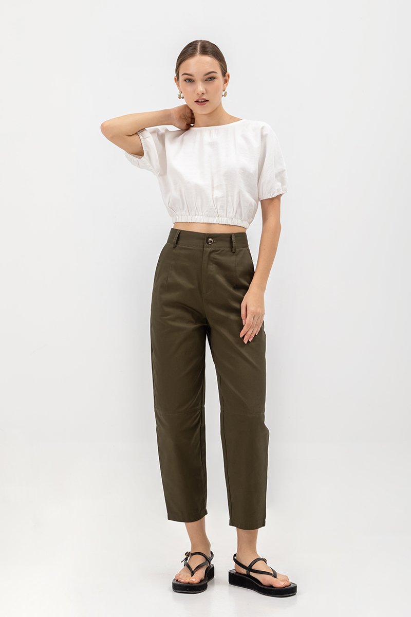 KHALEESI TAPERED COTTON PANTS