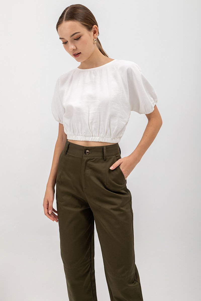 KHALEESI TAPERED COTTON PANTS