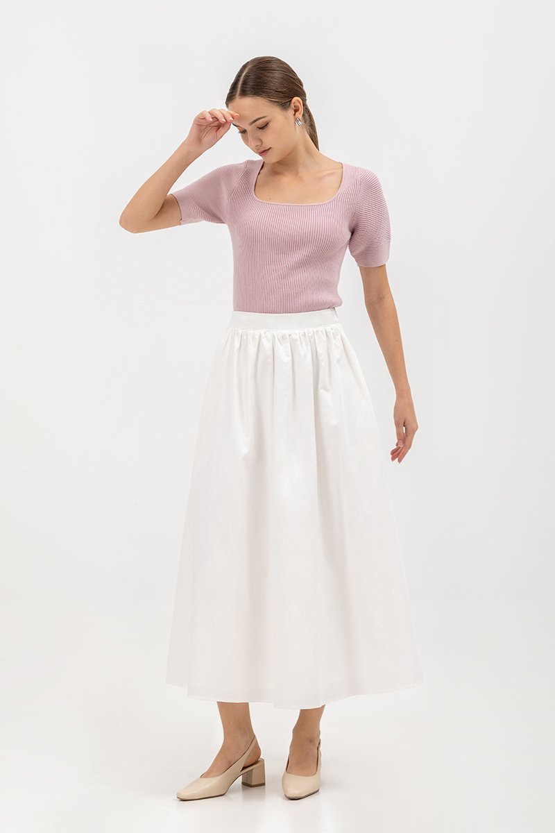 LUCRETIA PUFF SLEEVE KNIT TOP